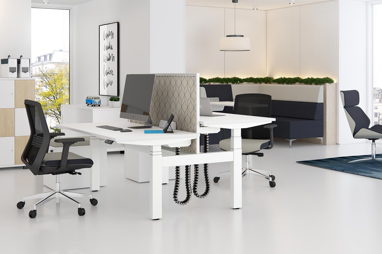 office furniture design trends 2021 - ergonomic sit stand desks